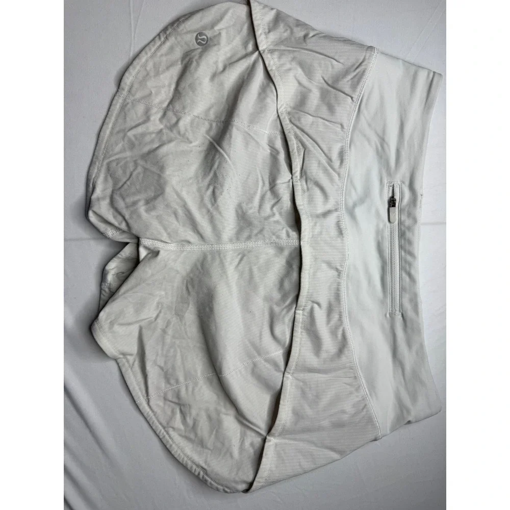 Lululemon Speed Up High-Rise Lined Short 4 White Running Shorts Size 6 Tall